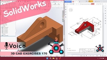 SolidWorks | 3D CAD EXERCISES 170 | StudyCadCam | Solution Tutorial |