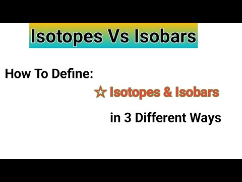 ISOTOPES vs ISOBARS, #పష్టు_లెక్చర్