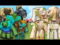ALL ZOMBIES vs ALL IRON GOLEMS in Minecraft Mob Battle