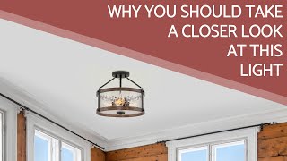 Kira Home Hadley 14" 3-Light Modern Farmhouse Semi-Flush Mount | #Shorts