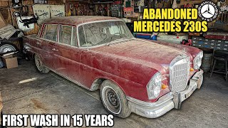 First Wash in 15 Years: ABANDONED in Garage Mercedes 230S! | Car Detailing Restoration