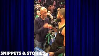KYRIE GIVES HIS DAD HIS JERSEY AFTER KNICKS GAME!!