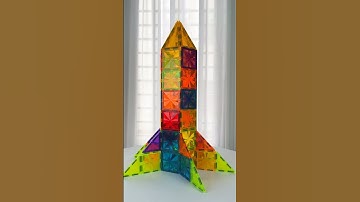 Magnetic tiles build ideas | how to build a rocket