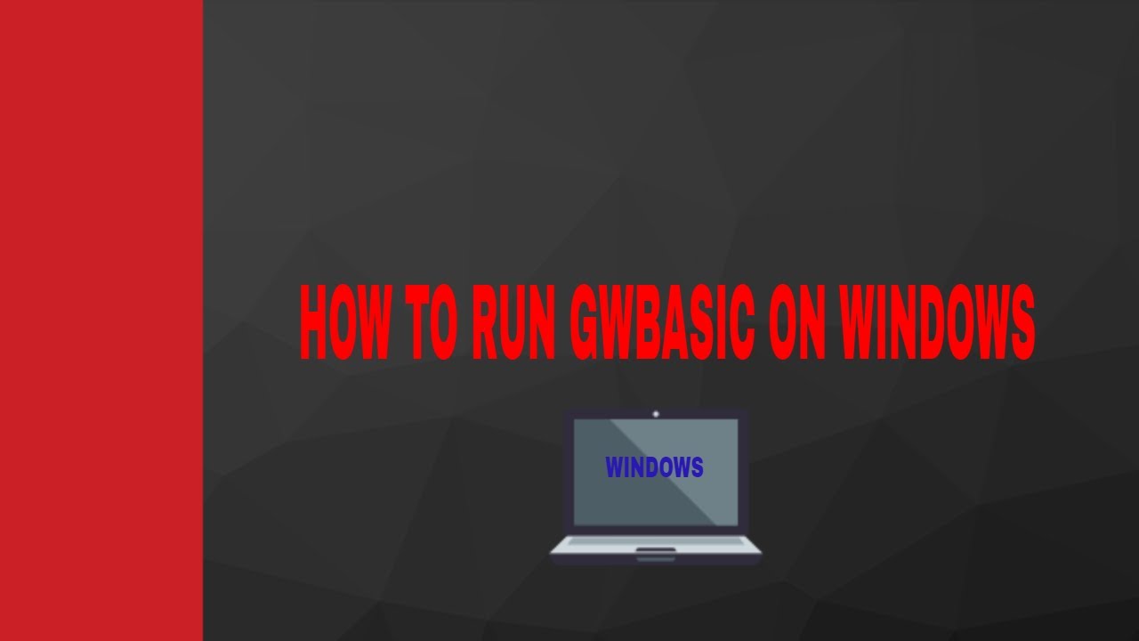 How to run gwbasic on windows - YouTube