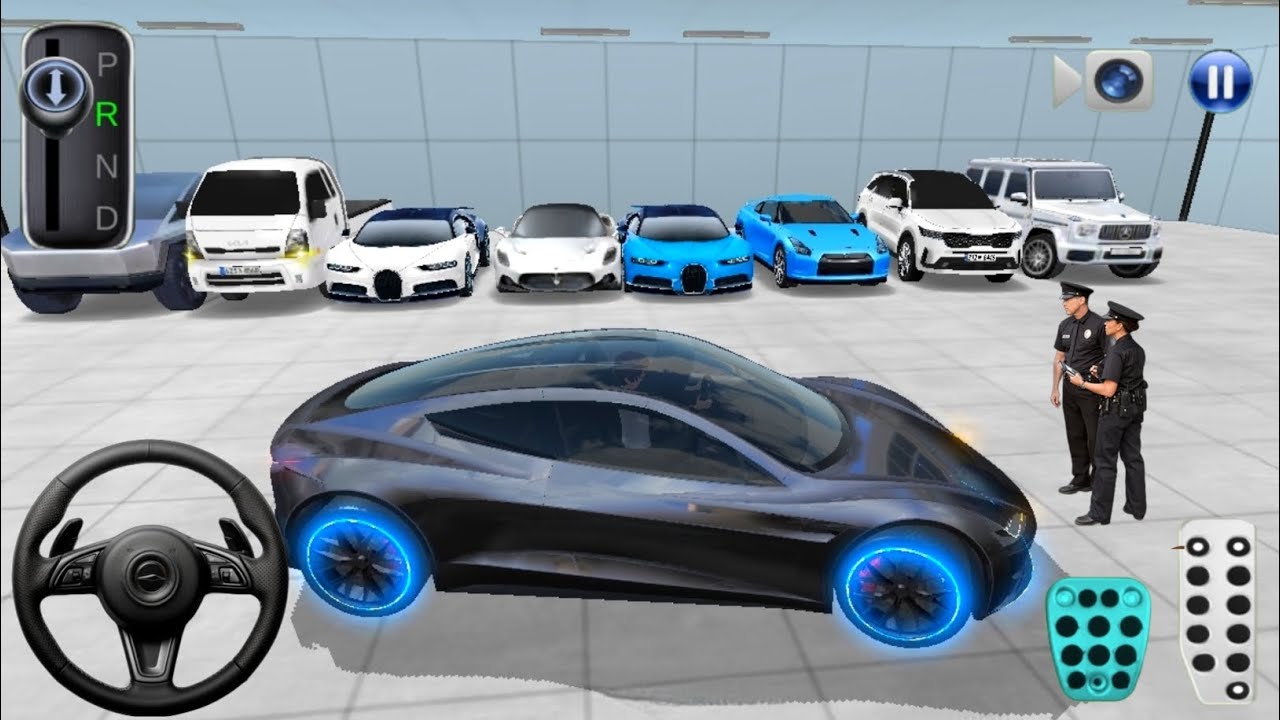 New Black Tesla Car Parking Garage - 3d Driving Class android game || Car Game 