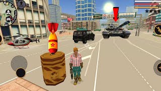Vegas Crime Simulator (Russian Army Tank) Flammable Box on Crossroads - Android Gameplay HD screenshot 5