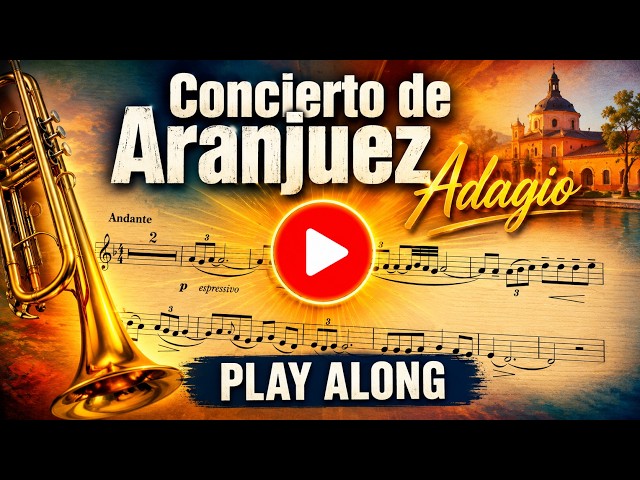 Concierto de Aranjuez - Adagio (Trumpet Accompaniment, Play-Along, Backing Track PDF SHEET MUSIC)
