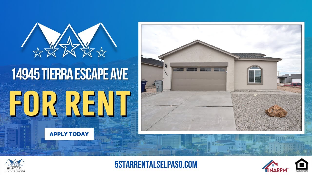 14945 TIERRA ESCAPE Avenue, 5 Star Property Management El Paso YouTube
