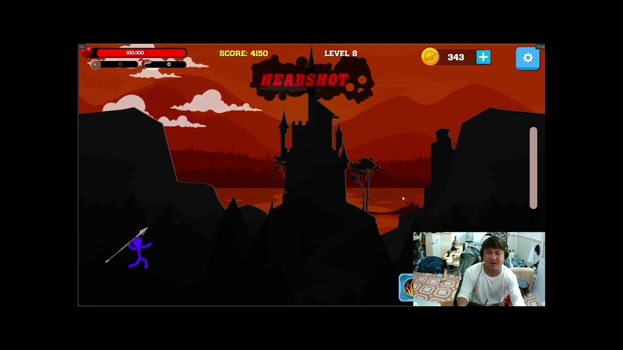 Stickman Shooter - hard to get up and down 