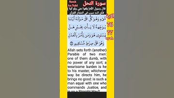 تلاوة خاشعة سورة النحل 29 الاية 76 - 77