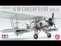 Tamiya 1/48 Fairey Swordfish Mk.II #61099 Full model kit build.