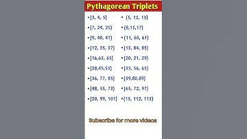 Pythagorean triplets || shorts for Pythagorean triplets || #Pythagorean triple