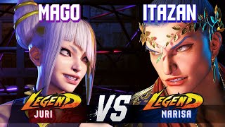 SF6 ▰ MAGO (Juri) vs ITAZAN (Marisa) ▰ High Level Gameplay