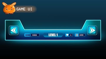 Game UI Design in Photoshop Tutorial with narration - UI Panel designing  - Part 1