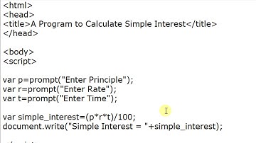 Simple Interest Calculation in JavaScript in Hindi | By : Anu Monga