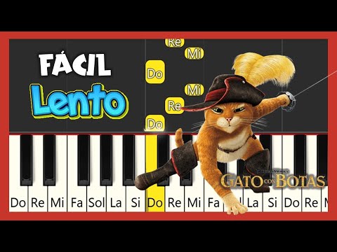GATO CON BOTAS 2 - QUIÉN ES TU HÉROE FAVORITO - TUTORIAL LENTO DE PIANO ...