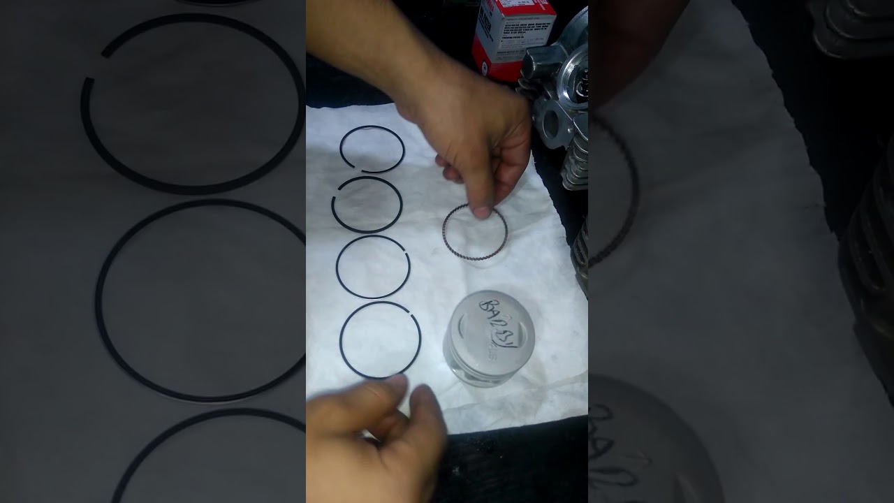 Posicion correcta de los anillos en un piston