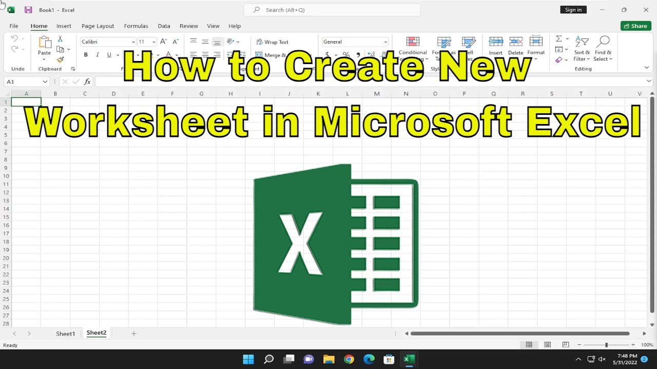 how to make worksheet on excel