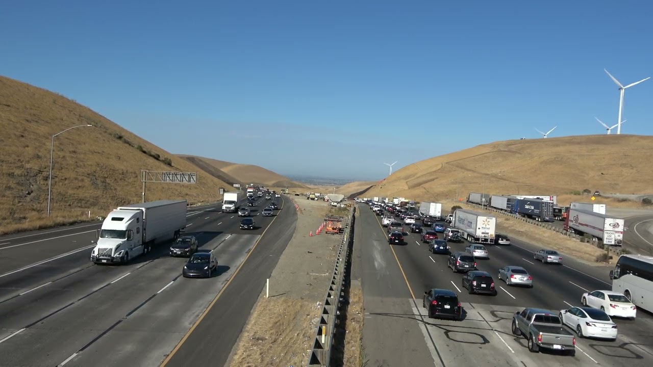 Rush Hour Traffic On The Altamont Pass Looking East 530 PM YouTube