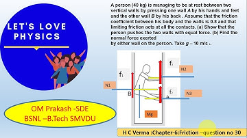 H. C. Verma Solutions - Chapter 6-Friction- Question 30 | Class 11 Physics For JEE & NEET