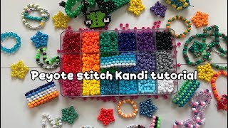 Peyote stitch Kandi tut: beginner friendly #kandi #kandikid #tutorial #tutorials #peyotestitch