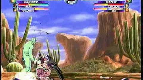 MvC2 Online (360): Kyosuke Shun (Psy/Morg/Aku) vs Brett (Ken/Ice/Psy) 11 .:4.14.10:.