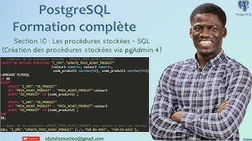 Les procédures stockées – SQL (CREATE PROCEDURE via pgAdmin 4) - PostgreSQL #20
