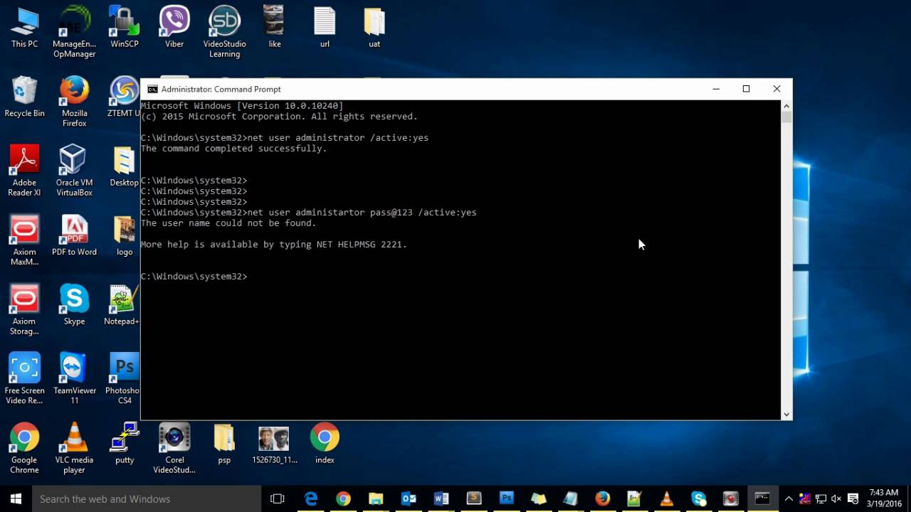 activate administrator account windows 10 cmd activate administrator account windows 10 cmd