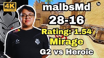 ⚡malbsMd (28-16) G2 vs HEROIC (mirage) | Perfect World Shanghai Major 2024 #cs2 #shanghaimajor2024