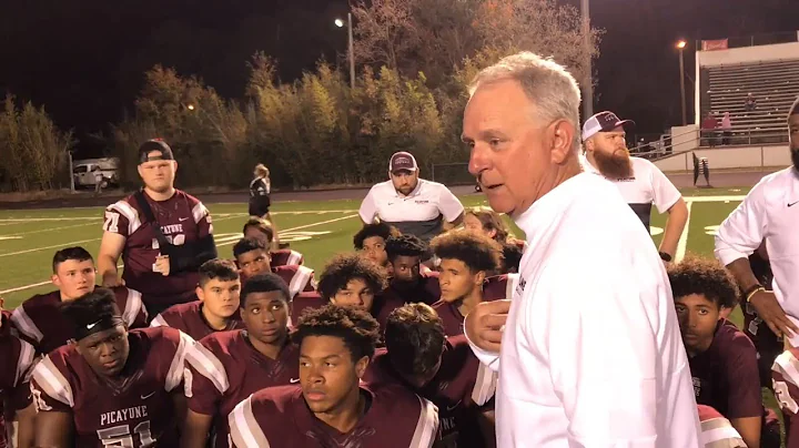 Picayunes Dodd Lee addresses his team after Laurel...