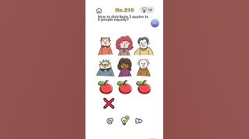 Brain Out Chapters No.210 [ How to distribute 3 apples to 6 people equally? ]