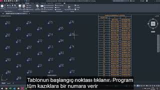 Kazik Numaralandirma Ve Koordi̇nat Tablosu Oluşturma