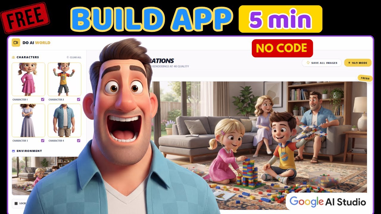 I Built This FREE No-Code AI App in 5 Minutes | Google AI Studio - YouTube