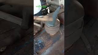 “This is the technique of refining the tip of a machete. #blacksmith #traditional #america #usa”