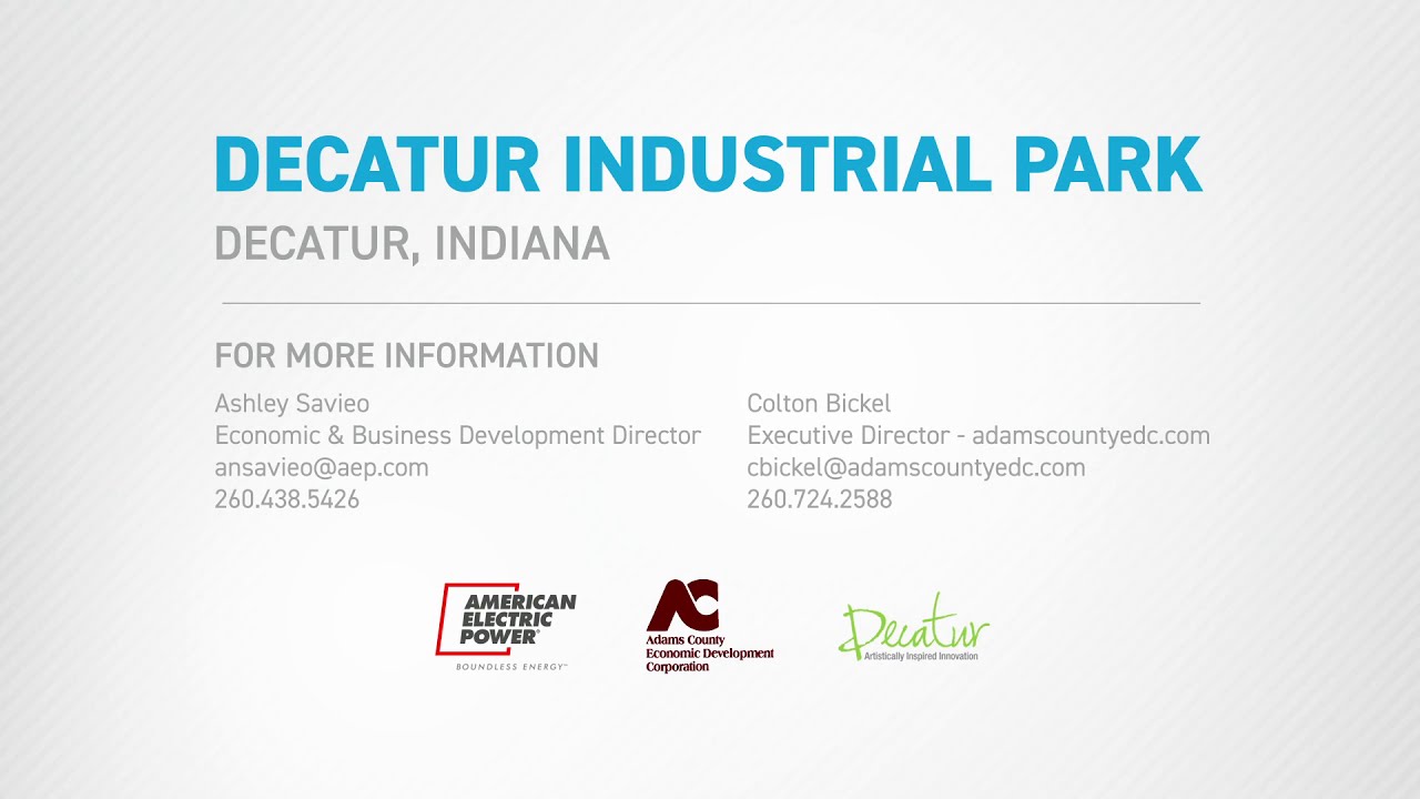 Decatur Industrial Park, Decatur, Indiana - YouTube