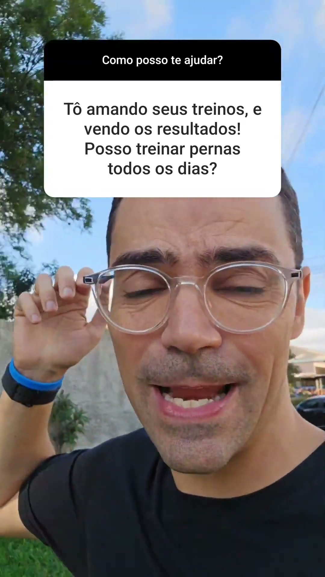 Me conta: quantas vezes por semana você treina? ?