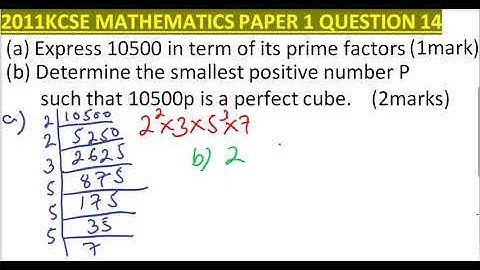 2011 KCSE MATHEMATICS PAPER 1 QUESTION 14