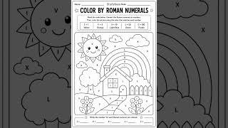 Color the image according to given Roman numerals #coloring