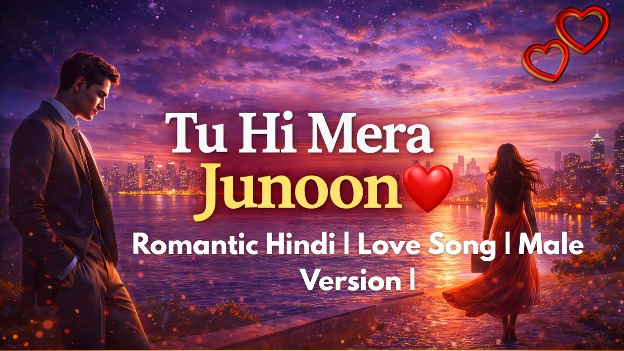 Tu Hi Hai Mera Junoon ❤️ | Male Version | Romantic Hindi AI Song | Love Song | Official Music Video