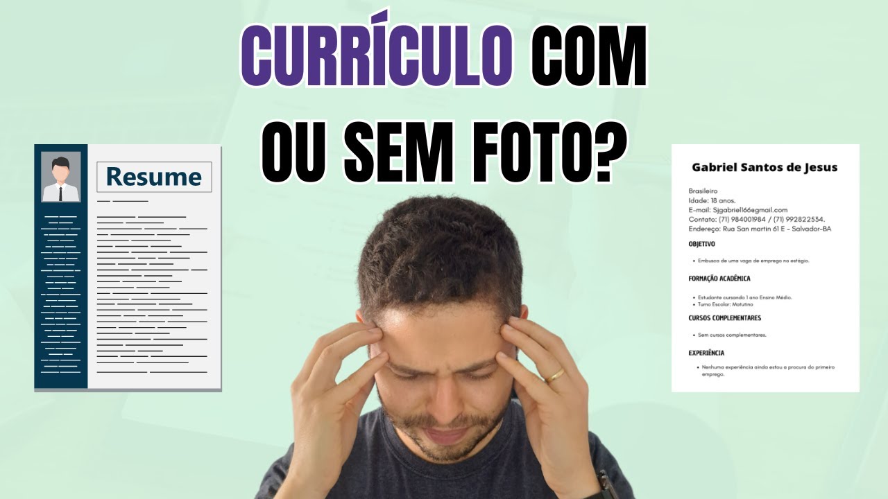 É melhor enviar CURRÍCULO com foto ou sem foto? - YouTube