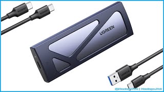 UGREEN Tool-Free NVMe M.2 SSD Enclosure w/ USB-A & USB-C 3.2 GEN2 Cables