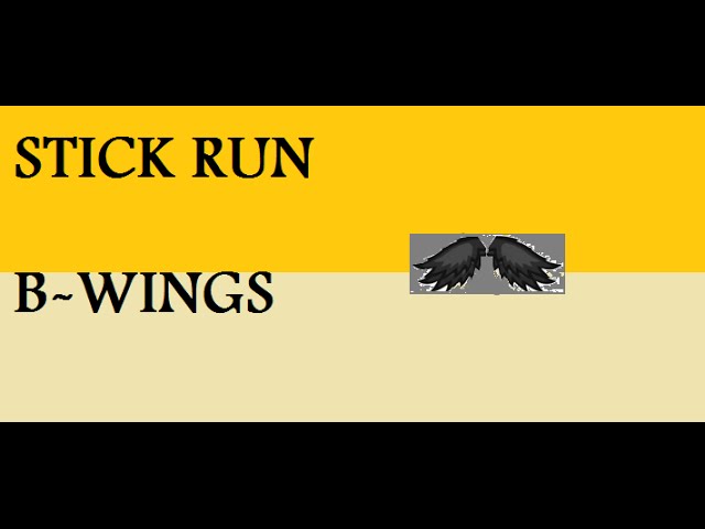 Stick Run Playing With Black Wings class=