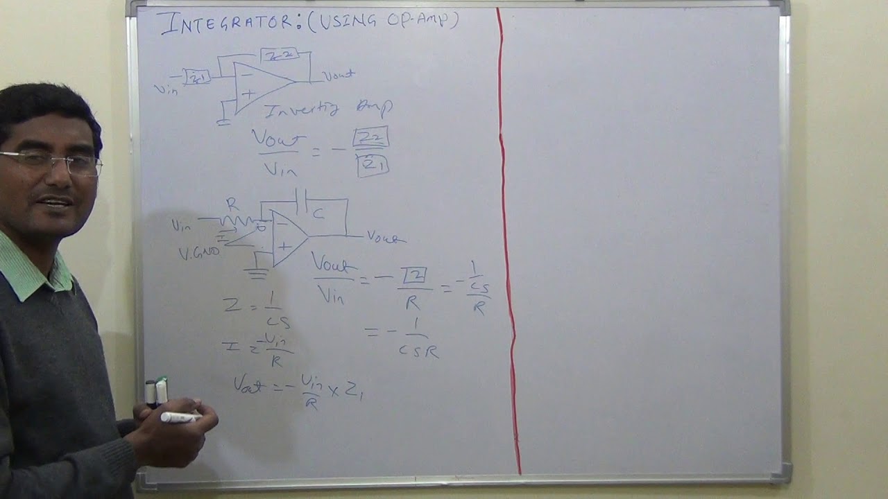 Integrator and differentiation Amplifier using Opamp (Hindi)