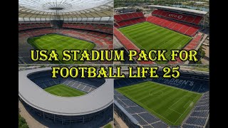 USA Stadium Pack Update 🏟️ Football Life 25 | Step by Step Tutorial + Download
