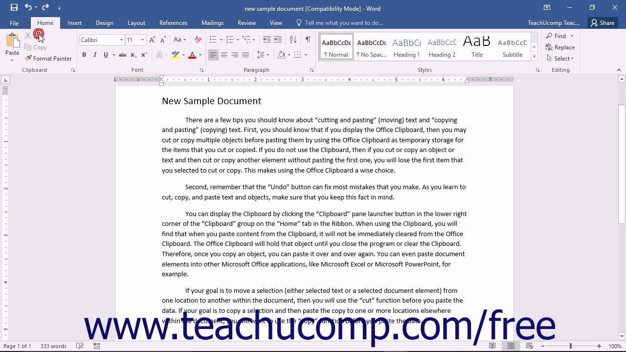 Word 2016 Tutorial Undoing and Redoing Actions Microsoft Training - YouTube