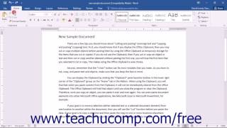 Word 2016 Tutorial Undoing and Redoing Actions Microsoft Training