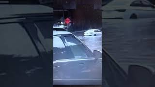 INSANE FLOODED ROADWAY IN ATLANTA! 🌊🚗 MIA BROWN FOOTAGE! SUBSCRIBE NOW! 🚨 #shorts #flood