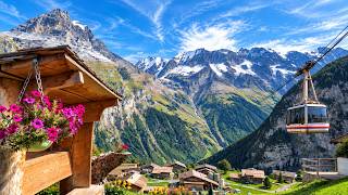 Car-Free Mountain Villages High Above Swiss Waterfall Valley | Lauterbrunnen to Mürren & Gimmelwald