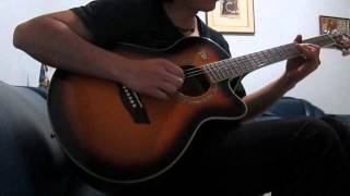 Avenged Sevenfold - Hail To The King solo on acoustic guitar