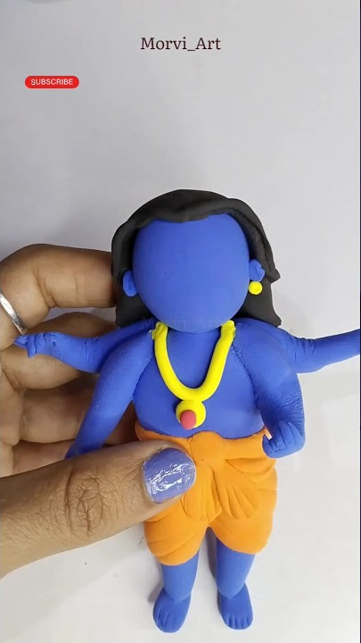 DIY clay Lord Krishna #shorts